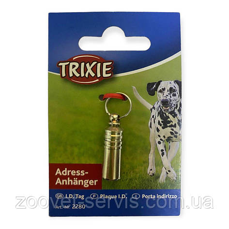 Капсула для адреси на нашийник для собак металева Trixie TX-2280, фото 1