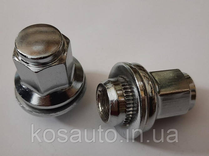 Купить Гайка колеса Ягуар М12х1.5х37 Прессшайба , ключ 19 (гайка колеса ...