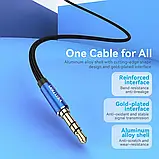 Аудіо кабель Vention minijack 3,5 mm - minijack 3,5 mm TRS AUX 2 м Чорний BAWLG, фото 4