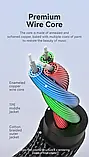Аудіо кабель Vention minijack 3,5 mm - minijack 3,5 mm TRS AUX 2 м Чорний BAWLG, фото 9