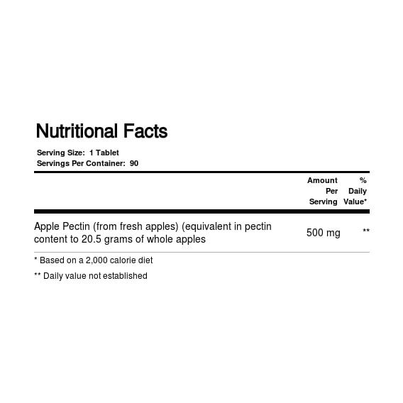 Купить Яблочный уксус Nature's Plus Apple Pectin 500 mg 180 Tabs, цена