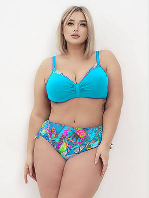 ОПТ Жіночий купальник Z.Five 068-2 48-56 блакитний на 48 50 52 54 56 укр розмір, фото 1