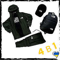 Комплект спортивный The North Face. Костюм+футболка+кепка+рюкзак. Спортивный костюм