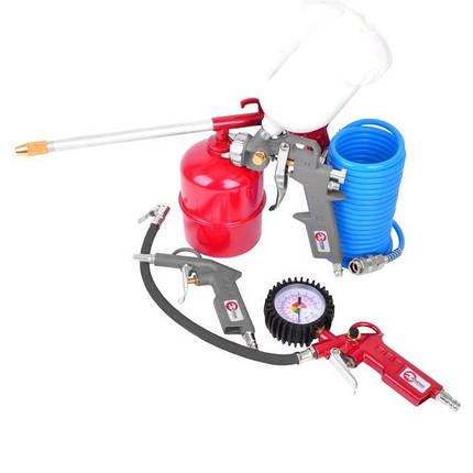 Набір фарбувальний пневматичний 5ед. INTERTOOL PT-1502, фото 1