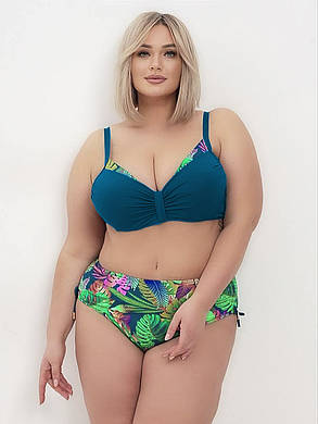 ОПТ Купальник жіночий Z.Five 068-2 зелений на 48 50 52 54 56 укр розмір, фото 1