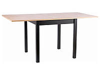 Обеденный стол на кухню Flip 80*160/80 Signal дуб артизан /черный,дуб артизан