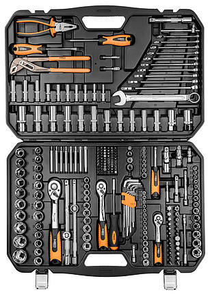 Універсальний набір інструментів Neo Tools 08-681 1/2", 3/8", 1/4" 233 шт., фото 2
