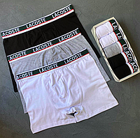 Трусы мужские Lacoste боксерки, Лакоста хлопковые, 5 шт. в наборе. код KH-012