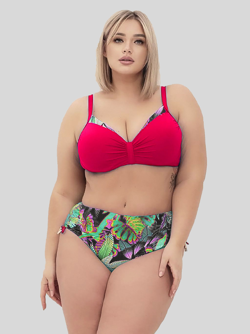 ОПТ Жіночий купальник Z.Five 068-2 48-56 червоний на 48 50 52 54 56 укр розмір