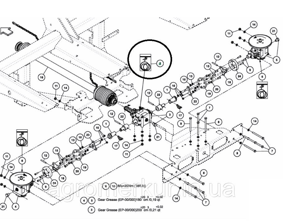 Ремкомплект редуктора A148676630 Kverneland