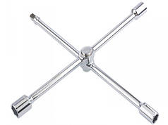 GROSS Ключ-хрест балонний, складний 17,19,21mm и 1/2", 406мм, хромов.