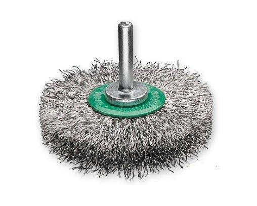 Щітка циліндрична Lessmann 30x9 мм неіржавка гофрована дріт, фото 1