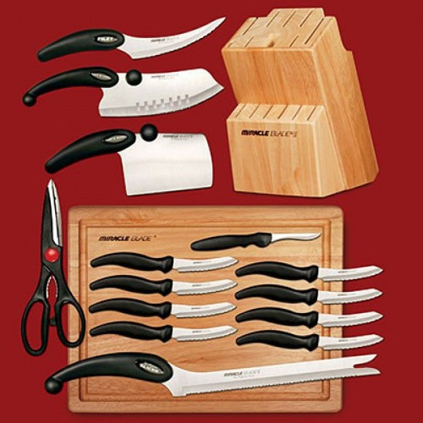 Набор профессиональных кухонных ножей Miracle Blade 13 в 1 BAN - фото 1 - id-p1797370977