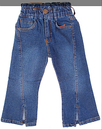 Стильні красиві модні дитячі джинси, синього кольору для дівчинки Туреччина, розміри 128-152