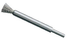 Щітка кінцева Lessmann 458361, D12х20х120 мм, хвостовик 6 мм, неіржавкий гофрований дріт 0,3 мм, 20000