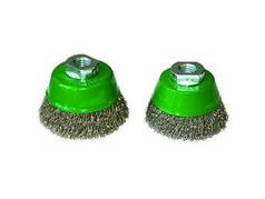 Щітка чашкова Lessmann 75 мм М14 неіржавка гофрована дріт