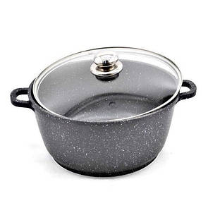 Каструля з мармуровим покриттям Benson, Кухонна каструля 6,2 л, Каструля з антипригарним покриттям BN-309