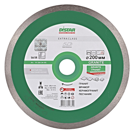 Алмазний відрізний диск Distar Granite 200x25.4, фото 1