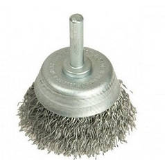 Щітка чашкова Lessmann 430123, 50 мм, хвостовик 6 мм, сталевий дріт 0,35 мм, 4500 об/хв