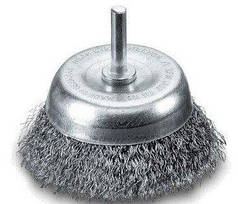 Щітка чашкова Lessmann 430136, 75 мм, хвостовик 6 мм, латунний дріт 0,25 мм, 4500 об/хв