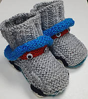 Капці шкарпетки в'язані 10-14 см.