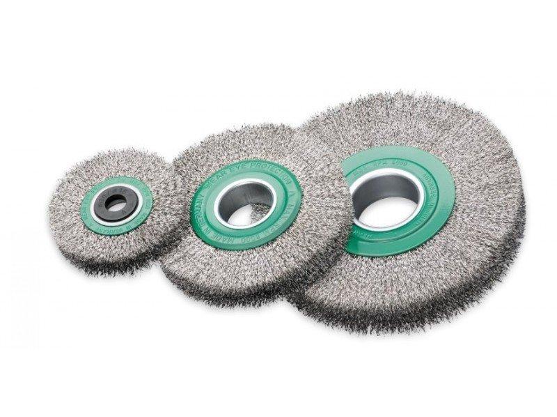 Щітка циліндрична Lessmann 125х23х40 мм неіржавка гофрована дріт