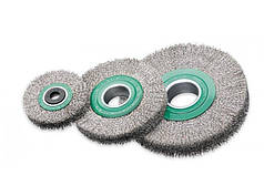 Щітка циліндрична Lessmann 125х23х40 мм неіржавка гофрована дріт