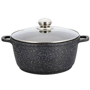 Кухонна каструля 5.3л, Каструля з мармуровим покриттям Benson, Каструля з антипригарним покриттям BN-308