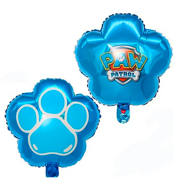 Повітряна кулька "Щенячий патруль лапка", 40 см., колір - синій