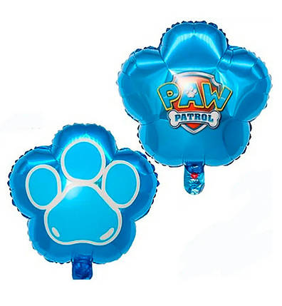 Повітряна кулька "Щенячий патруль лапка", 40 см., колір - синій, фото 1