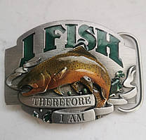 Пряжка бляха на ремінь Я люблю ловити рибу