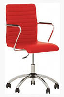 Компьютерное офисное кресло для персонала Таск Task GTP CHR10, Екокожа eco-90 красное Новый Стиль