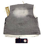 Дитячі костюми 1 рік Туреччина літній із шортами джинсовий для хлопчиків сірий (КД16), фото 4