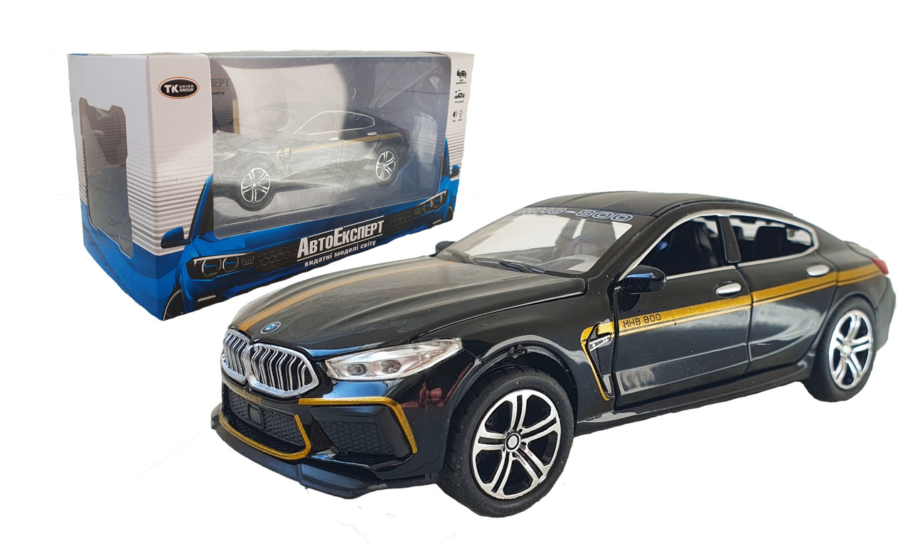 Іграшкова машинка металева BMW Manhart MH8 800 АвтоЕксперт БМВ, чорна, звук, світло, інерція, відкр. двері, капот, багажник,, фото 1