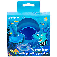 Стакан для малювання Kite, з палітрою, синій