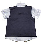 Дитячі костюми 2, 3, 4 роки Туреччина літній ошатний для хлопчиків сірий (КД28), фото 5