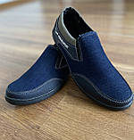 Чоловічі туфлі сині джинсові (код 8785), фото 3