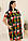 Легка літня бавовняна сукня міді в різнокольорову клітинку з кишенями №1588-2, фото 2