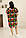 Легка літня бавовняна сукня міді в різнокольорову клітинку з кишенями №1588-2, фото 3