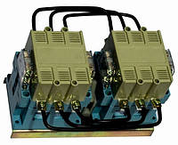 Контактор реверсивный ПМА-1-250А, 3Р, 230/380В (2 шт. + мех. блокировка БМ + метал. платформа)