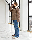 Жіноча стильна куртка К-279 капучино, розміри 42,44,48, фото 7