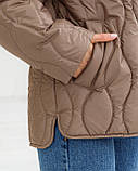 Жіноча стильна куртка К-279 капучино, розміри 42,44,48, фото 8