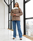 Жіноча стильна куртка К-279 капучино, розміри 42,44,48, фото 3