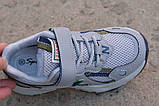 Тканинні дитячі кросівки Angel сітка сірі Р32-34, фото 8