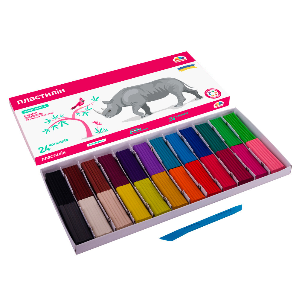 Пластилін дитячий Гамма UA Захоплення на 24 кольори, 384 г (200316), фото 1