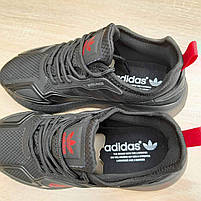 Літні кросівки жіночі чорні з червоним Adidas ZX 2K. Жіночі кроси для дівчат у чорному кольорі Адідас ЗХ 2К, фото 9