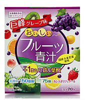 Аодзіру із залізом та фолієвою кислотою зі смаком винограду YUWA Aojiru Grapes (20 шт)