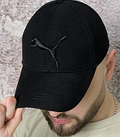 Мужская кепка фирменная хорошего качества черная стильная молодежная Puma уличная кепка-бейсболка КМ