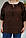 Стильна літня жіноча темно-коричнева штапельна блуза XL №753, фото 3