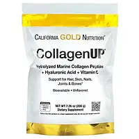 California Gold Nutrition Коллаген морской рыбий с гиалуроновой кислотой и витамином С 206 грамм